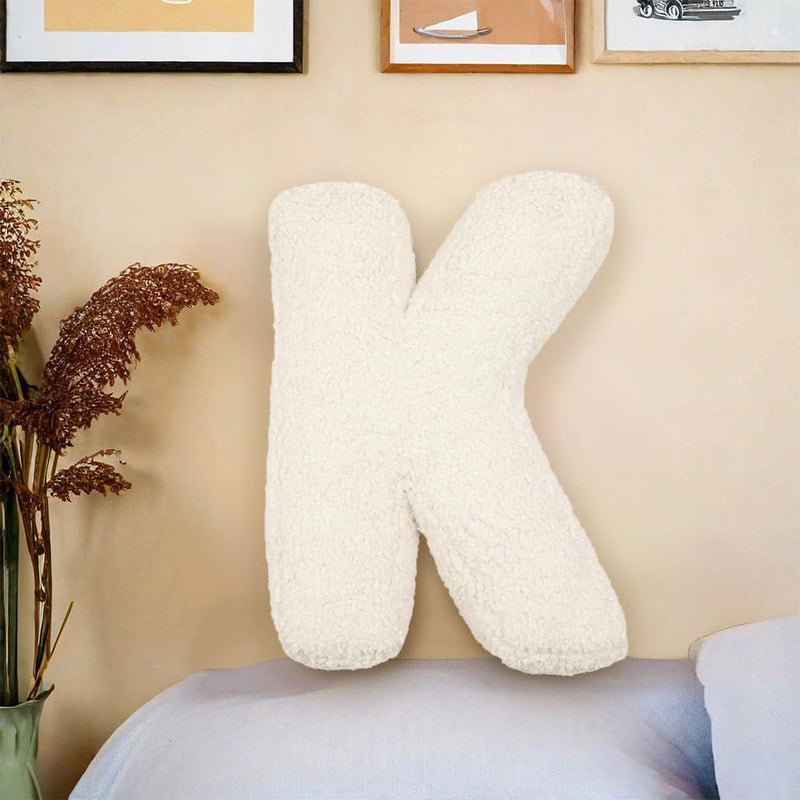 Shapeazy Letter Plush Pillow, Letter Hugging Throw Pillows, Decorative Initial Letter Shaped Throw Pillows for Bed Couch, Letter Pillows English Alphabet A to Z for Sofa Bedroom Living Room Decor (K) - Image 1